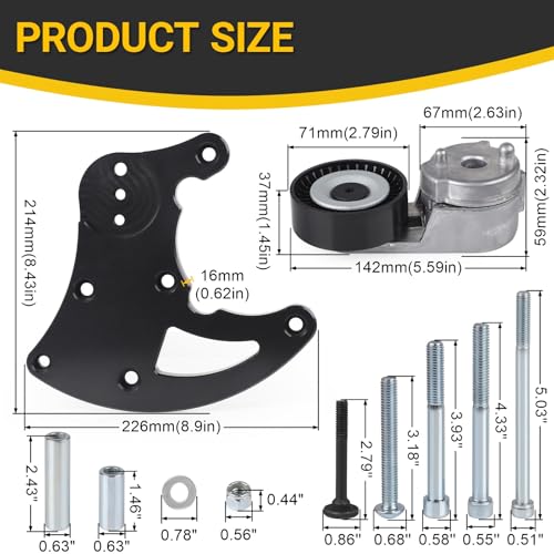 ANDO RACING LS Swap R4 AC Compressor Bracket High Mount Kit Compatible with Chevrolet GMC SUV Truck Engines LS1 LS2 LS3 LS6 Air Conditioner Vortec Truck Triangles - Image 5