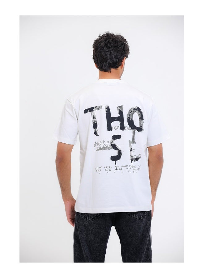 WHITE RABBIT "Bale Stunder" Printed White T-Shirt - Image 3