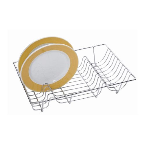 KitchenCraft Large ChromePlated Metal Dish Drainer Rack 48 x 33 cm 19 x 13