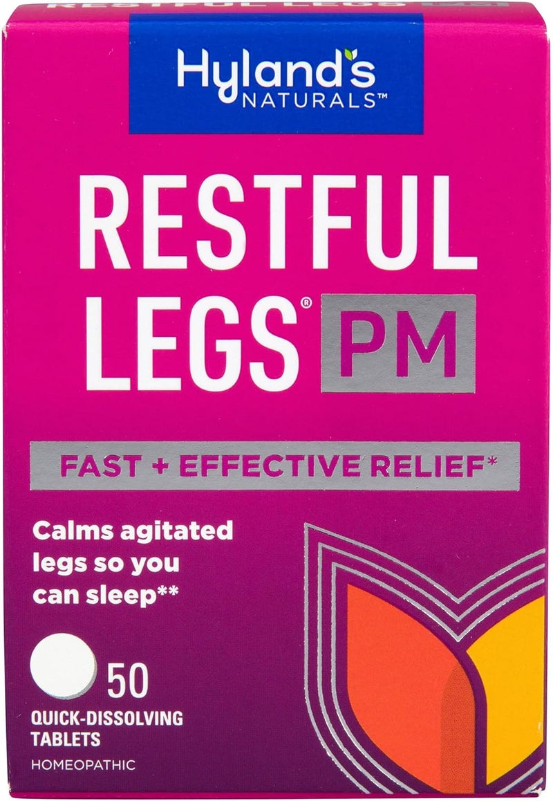 Hyland's Restful Legs PM Tablets - 50 Quick-Dissolving Tablets for Agitated Legs Relief (Pack of 3) - Image 1