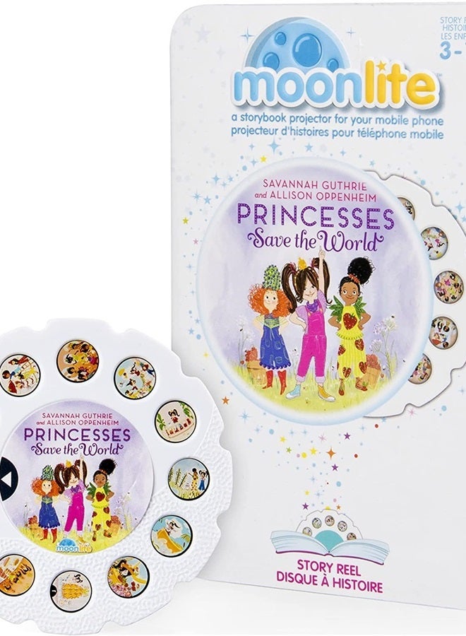 Moonlite Storybook Reels For Flashlight Projector, Kids Toddler | Princesses Save the World | Single Reel Pack Story for 12 Months and Up - Image 1
