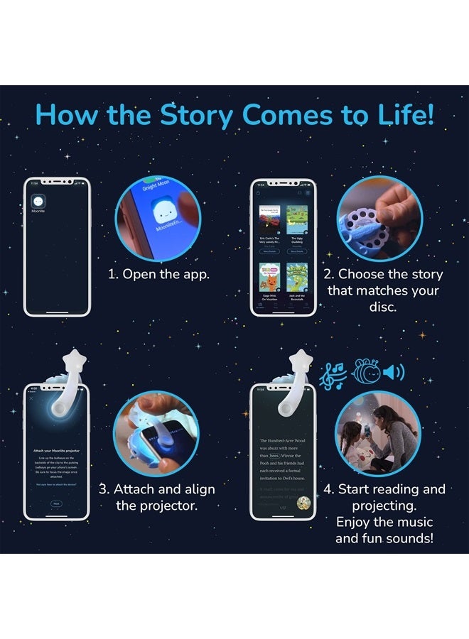 Moonlite Storybook Reels For Flashlight Projector, Kids Toddler | Princesses Save the World | Single Reel Pack Story for 12 Months and Up - Image 5