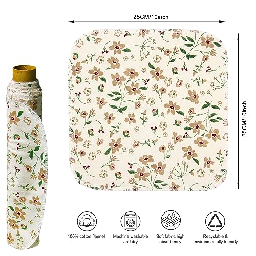 Pinowu Reusable Paper Towels Cotton Cloths (12pcs), Absorbent Kitchen Dishcloths (10x10 inch) Washable Paperless Towels Zero Waste Alternative Napkins for Kitchen Household Cleaning - Image 5