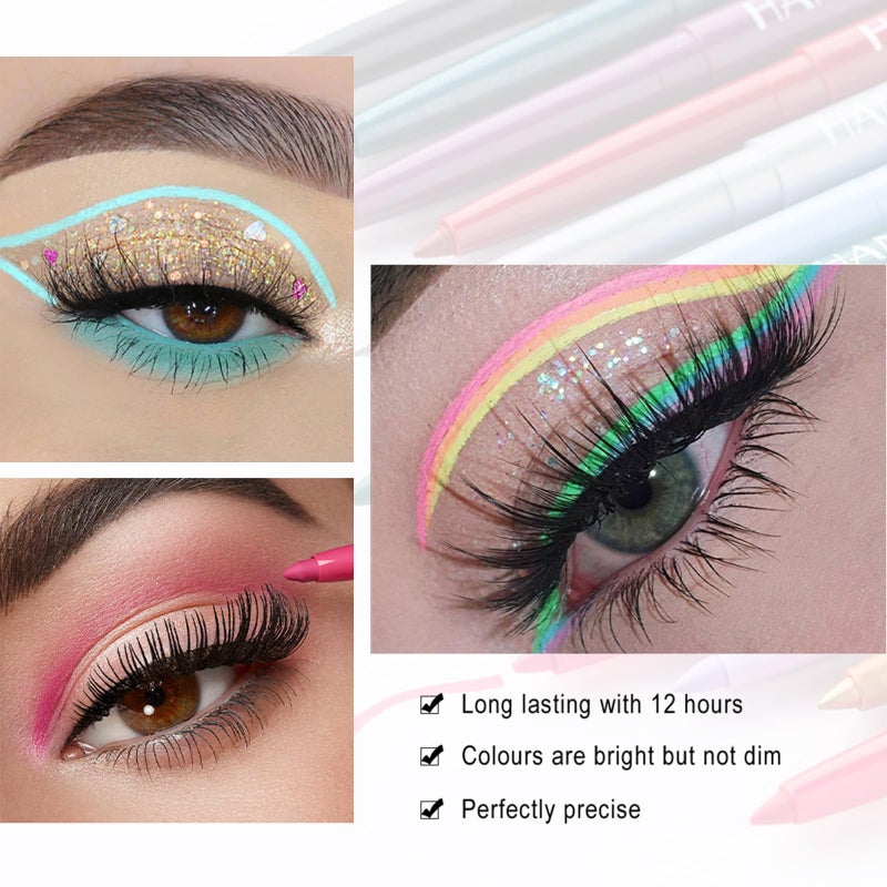 DekRion Eyeliner Pencil, Waterproof Eyeliner Long-lasting, Dark-red Eye Liner, High-Pigmented Colorful Eyeliners Easy To Use Eye Liner Pen for Women, Dark-red - Image 3