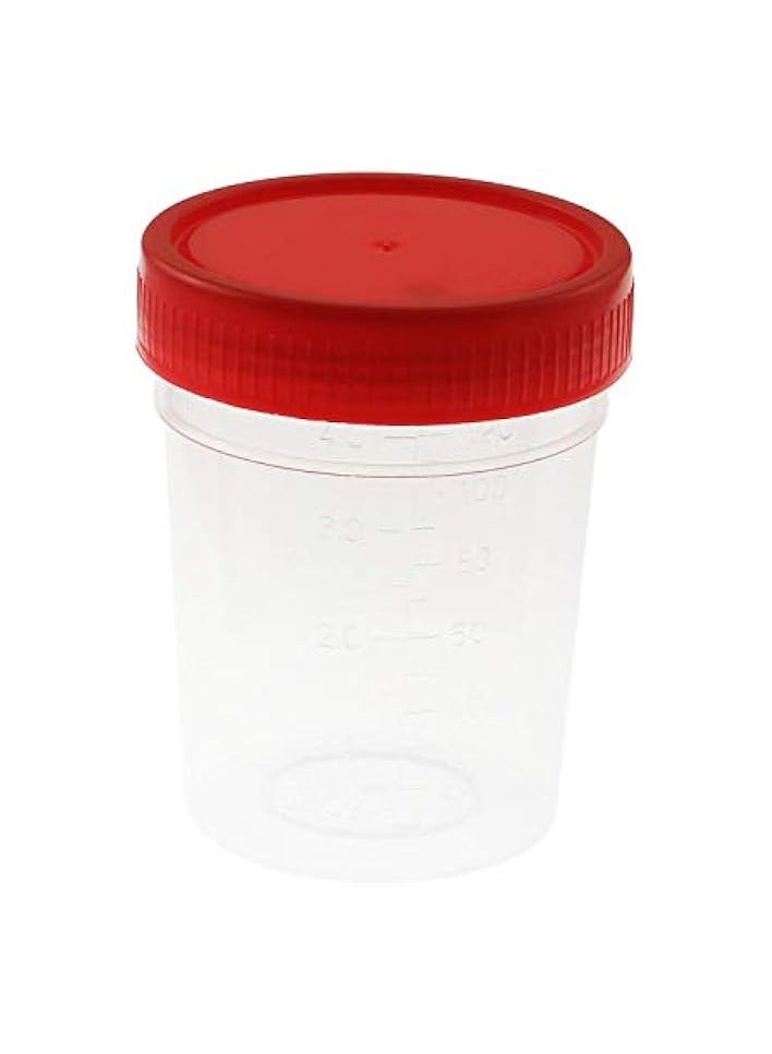 Green Tiger Specimen Cup 10PCS 120ML/3OZ Plastic Disposable Sterile Specimen Collection Cups with Lids Screw-on Cap - Image 2