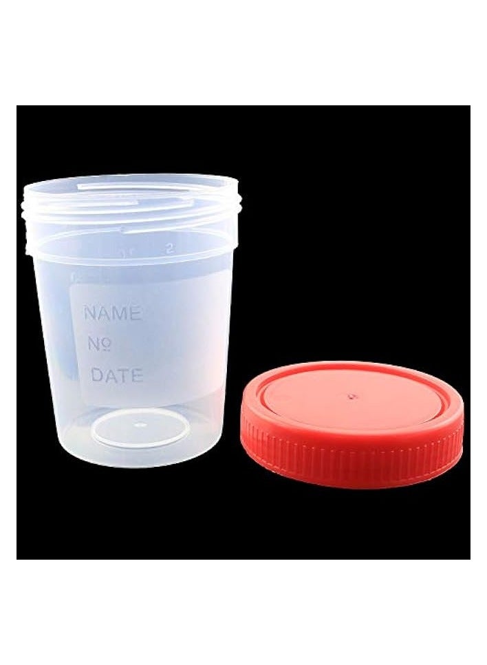 Green Tiger Specimen Cup 10PCS 120ML/3OZ Plastic Disposable Sterile Specimen Collection Cups with Lids Screw-on Cap - Image 3