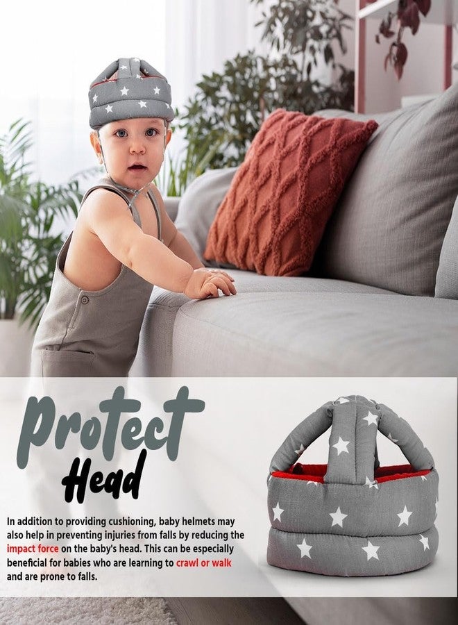 DAGDIYA Baby Safety Helmet Infant Toddler Helmet | Baby Head Protector for Safety 6 to 18 Months Adjustable Protective Cap Child Safety Head Guard (NR_Grey) - Image 2
