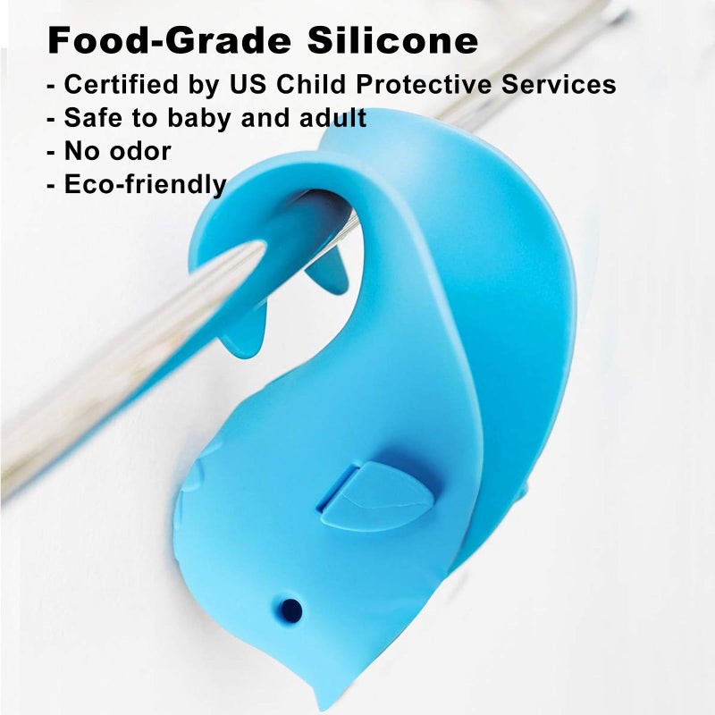 جايم إكسل Bath Spout Cover, Faucet Cover Baby Bathroom Tub Faucet Cover Protector for Kids, Bathtub Spout Cover for Baby Kids Toddlers Protection Accessories Baby Safety Universal Bath Silicone Toys Whale Blue - Image 4