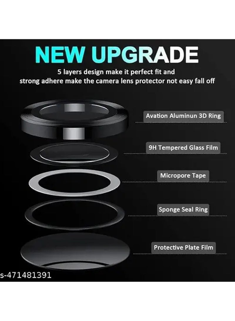 Waldic Samsung Galaxy Z Fold 6 Camera Lens Protector, Scratch-Resistant HD Clarity Ultra-Thin 9H Tempered Glass with Aluminium Edging, Individual Metal Lens Cover - Black  - Image 2