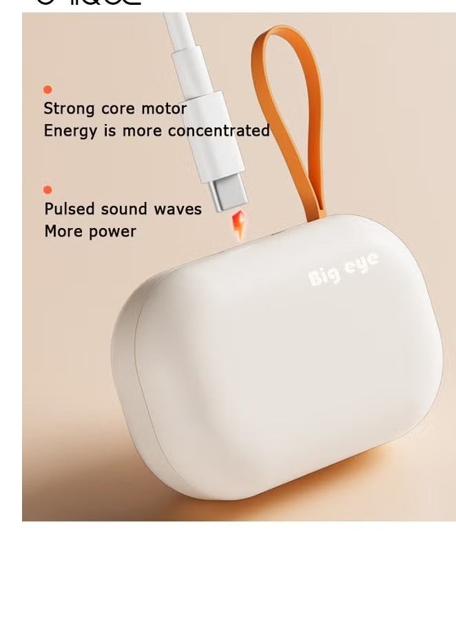 Ultrasonic Contact Lens Cleaner Machine - with Timer Display - Portable - 360 Degree Cleaning - Four Levels Timing Selection - Fit Disposable Contact Lenses/OK Lens - With lanyard (Beige) - Image 5