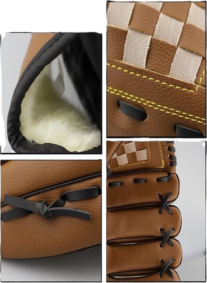 RedOak PU Synthetic Baseball and Softball Glove - Brown - 12.5 Inch - Image 3