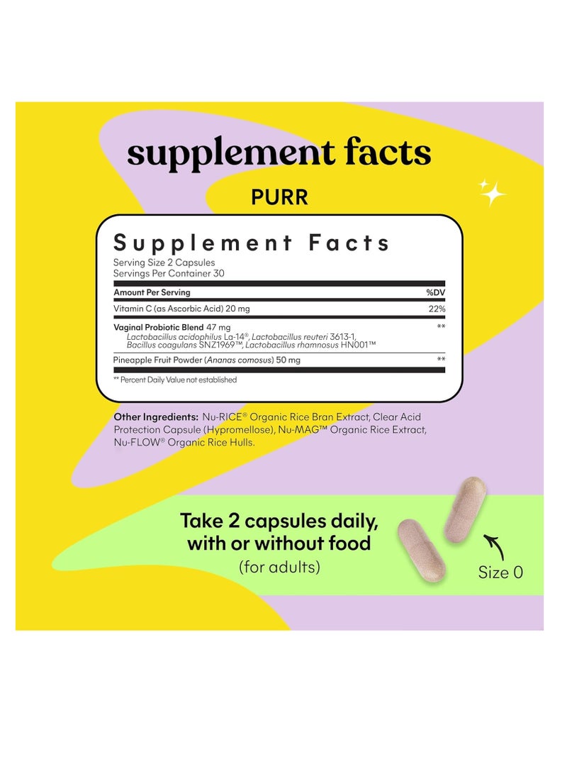 LEMME BE Probiotics for Women - Promotes pH Balance & Urinary Tract Health w/Lactobacillus Blend, Clinically Tested Strains, Pineapple & Vitamin C - 60 Veggie Capsules - Image 2