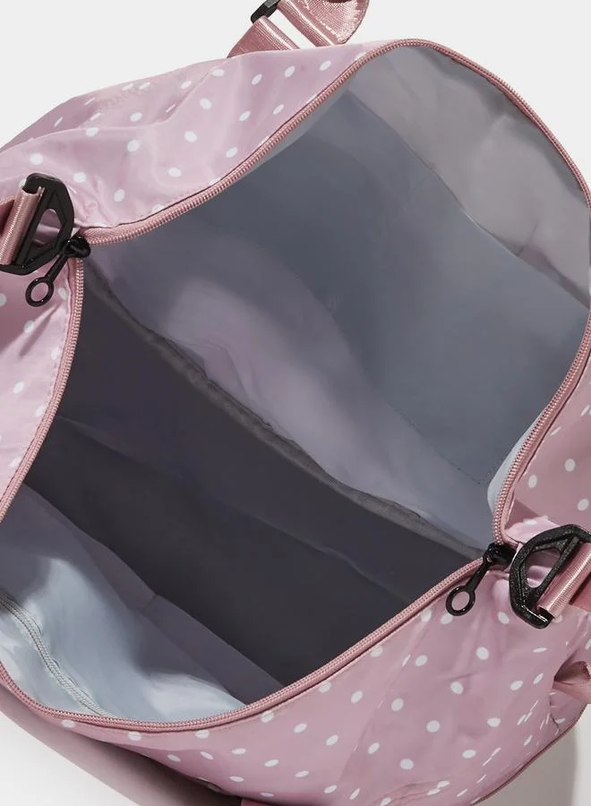 Styli  Lilac Polka Dot Gym Bag for Women | Best Price UAE