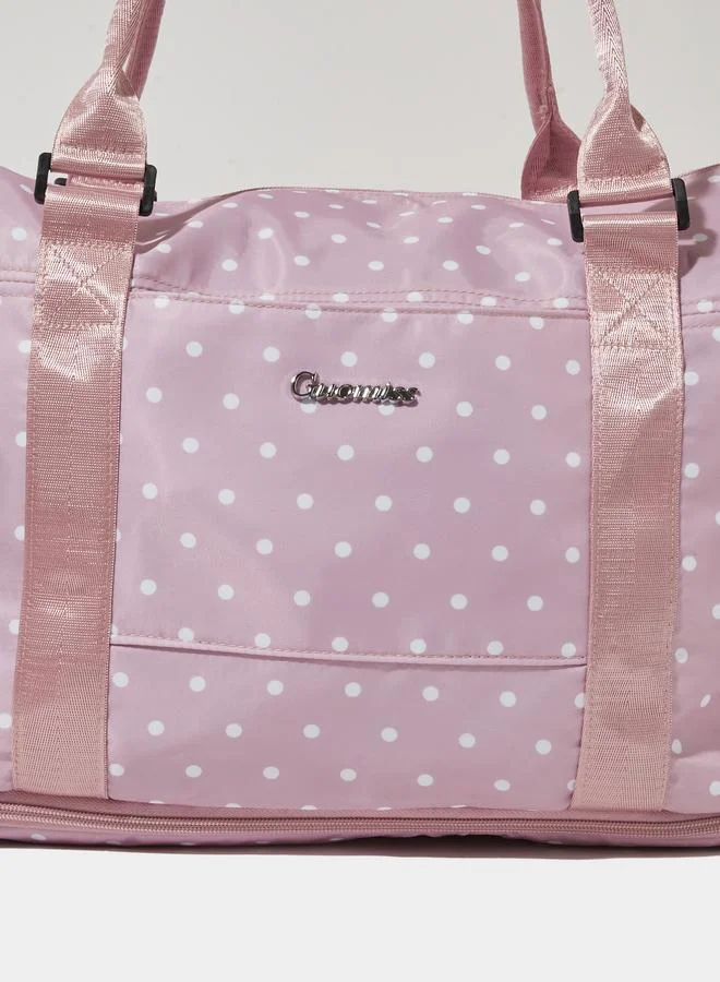Styli  Lilac Polka Dot Gym Bag for Women | Best Price UAE