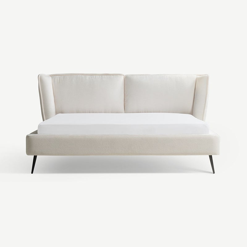 OC HOME Clarke King Bed in Ivory for Adults