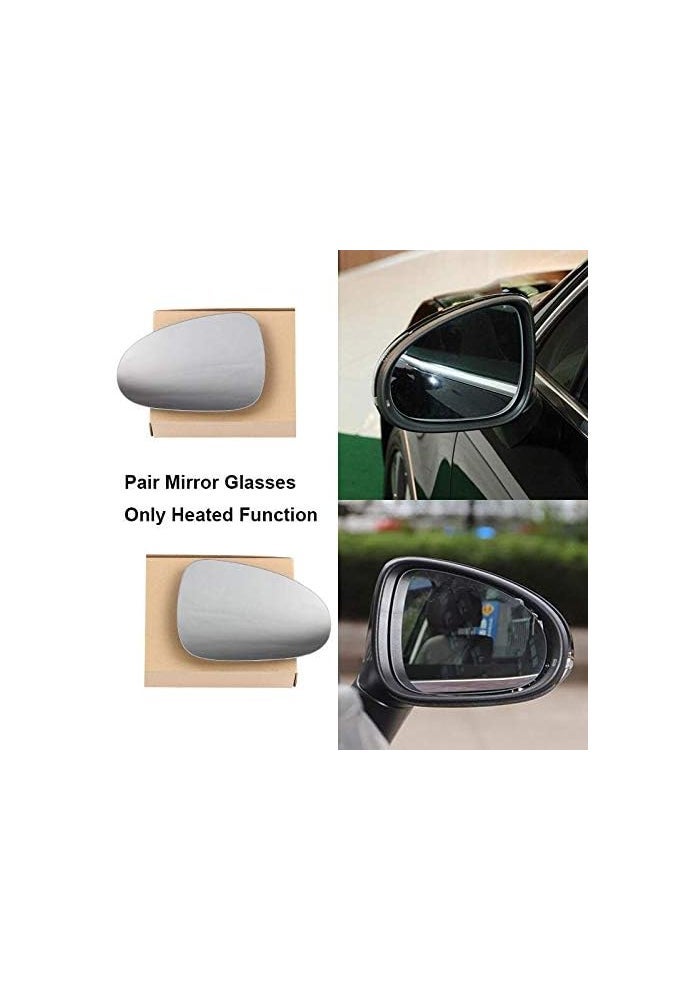 Yurefax Heated Rearview Side Wing Mirror Glass for VW Touareg - Image 2