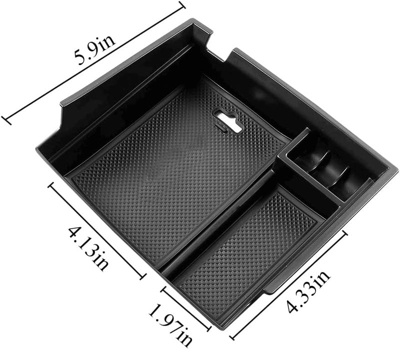 Vesul Center Console Armrest Storage Box Compatible with Honda Accord Sedan 2013 2014 2015 2016 2017 ABS Tray Insert Organizer Glove Pallet Black - Image 5