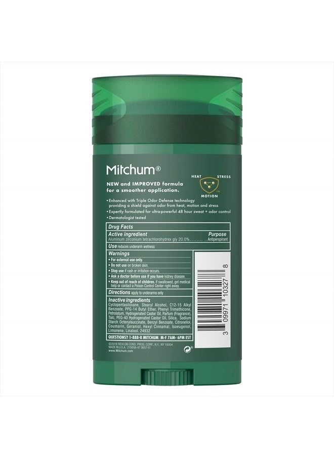 Mitchum - Antiperspirant Deodorant Stick for Men, Triple Odor Defense Invisible Solid, 48 Hr Protection, Dermatologist Tested, Clean Control, 2.7 oz - Image 1