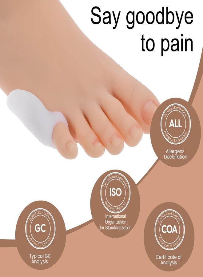 Dimeho Tailor's Bunion Pads, 20pcs Soft Gel Bunionette Cushions Pinky Toe Protector Tailors Bunion Corrector for Pain Relief Fits Men & Women Gel Bunion Shield for Foot Pain Relief - Image 5