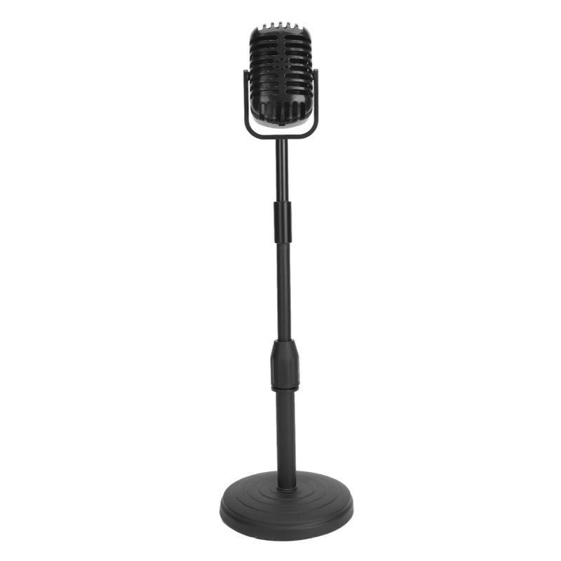 Vintage Style Microphone Stand Black For Costume Photography Antique Decoration - Image 2