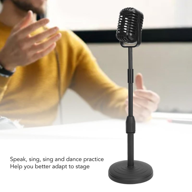 Vintage Style Microphone Stand Black For Costume Photography Antique Decoration - Image 3