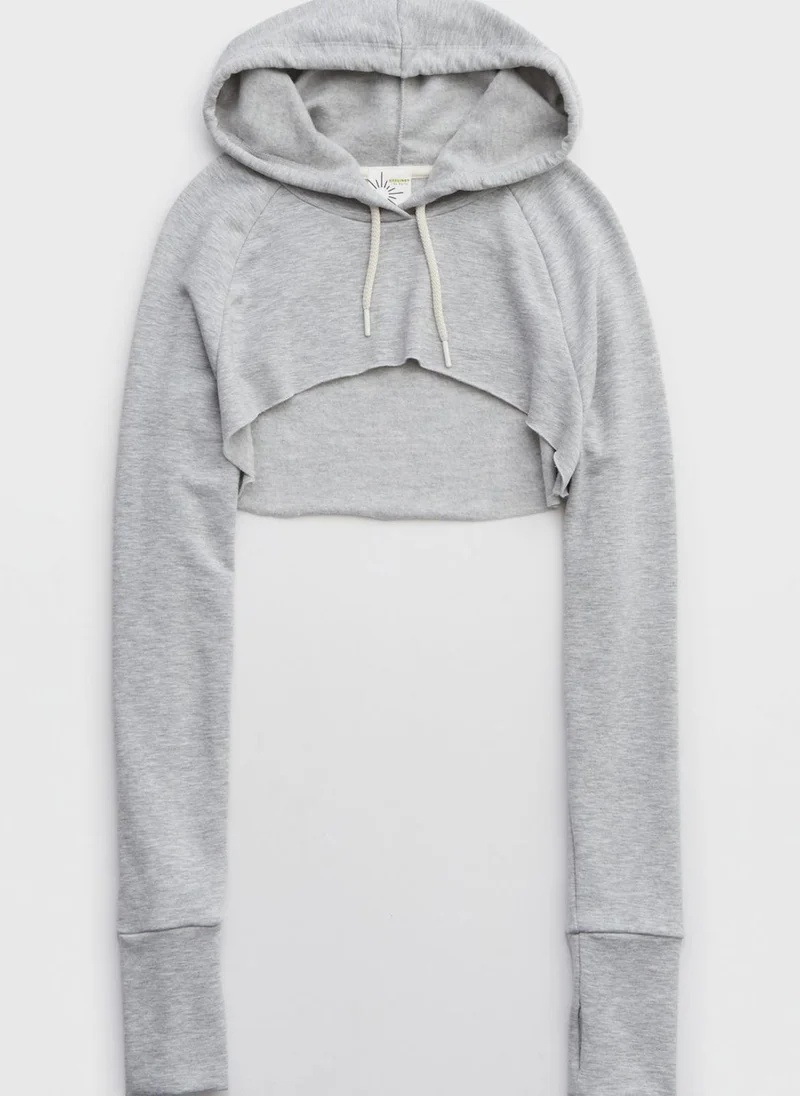 Aerie Crop Drawstring Hoodie