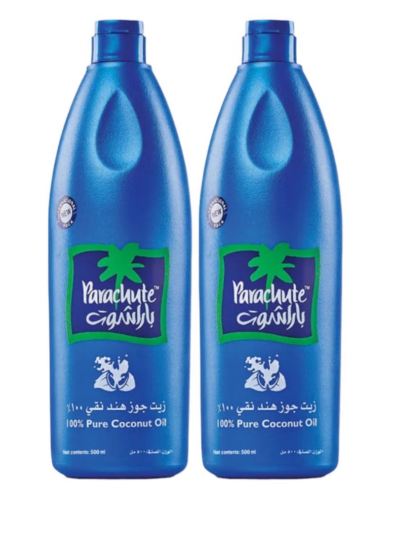 Parachute 100% Natural Coconut Oil (2 Pieces) 