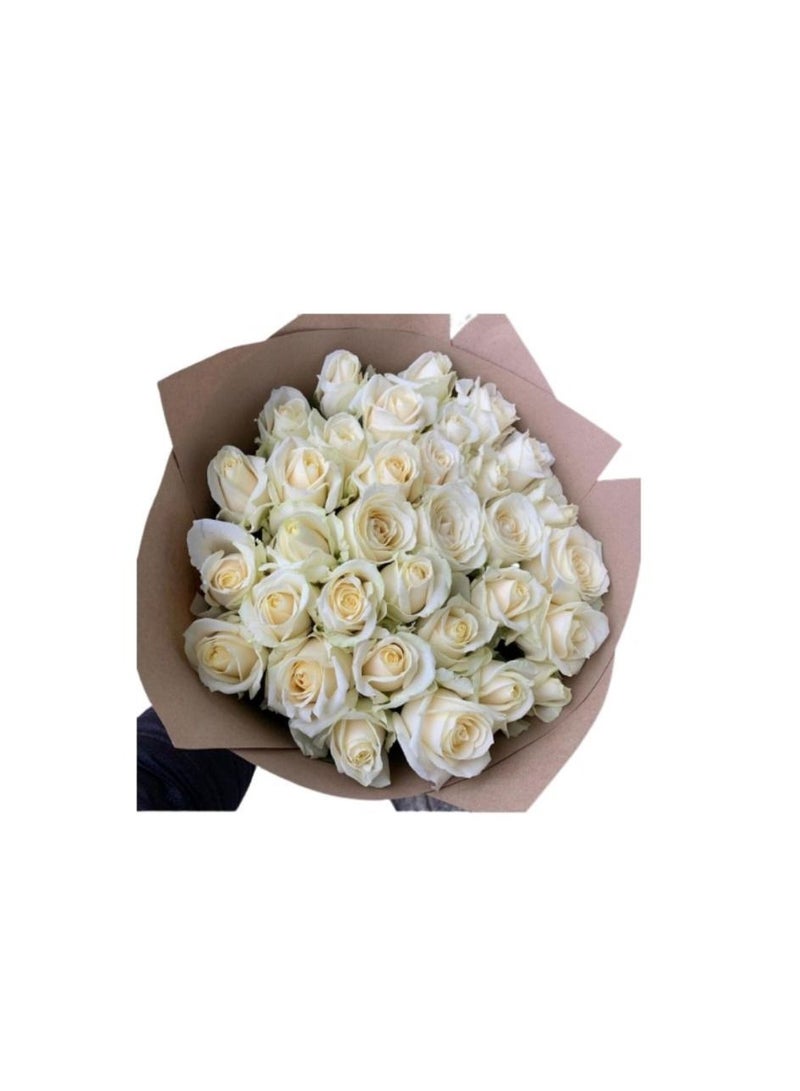 Generic Baeutiful White Rose Flowers  Bouquet 56