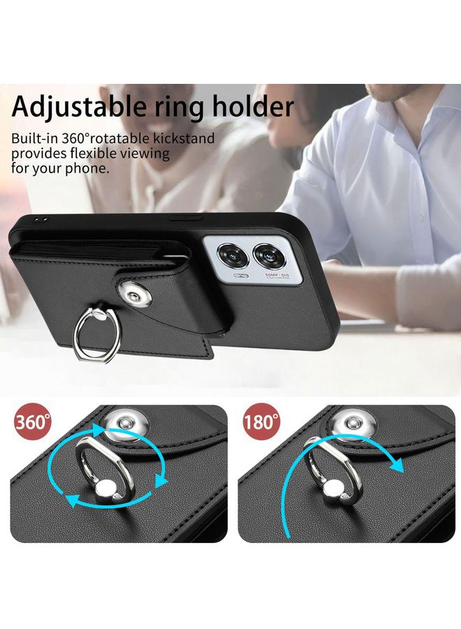 S-TOP Case For Motorola Edge 50 Fusion Global Organ Card Bag Ring Holder Phone Case with Long Lanyard - Image 4