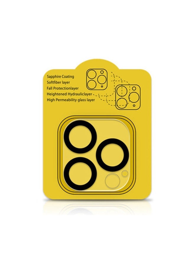 كابتن تيك لهاتف iPhone 15 Pro Max، 3 قطع من واقي الشاشة الزجاجي المقوى للخصوصية و3 قطع من واقي عدسة الكاميرا، صلابة 9H مقاومة للخدش (متضمنة الملحقات المثبتة) - Image 3