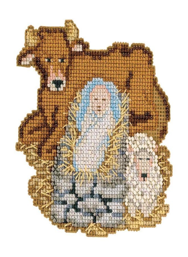 Mill Hill Baby Jesus Beaded Counted Cross Stitch Ornament Kit Mill Hill 2012 Nativity Trilogy MH192301 - Image 1