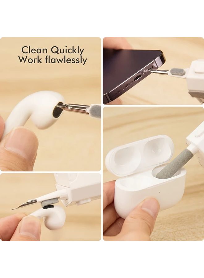8 In 1 Black Cleaning Brush For Keyboard Earphone Tablet And Phone Non Electric - Image 4