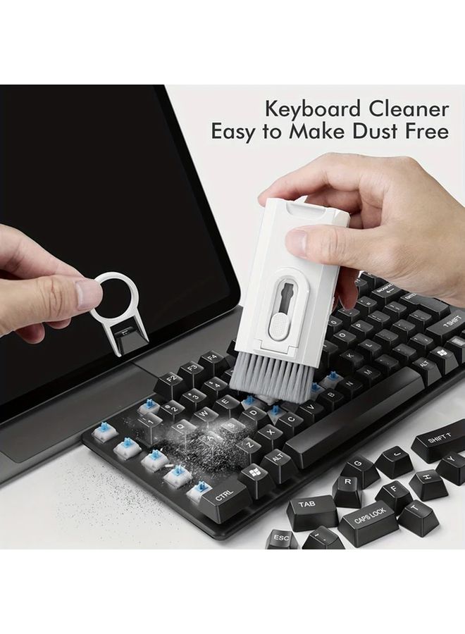 8 In 1 Black Cleaning Brush For Keyboard Earphone Tablet And Phone Non Electric - Image 2