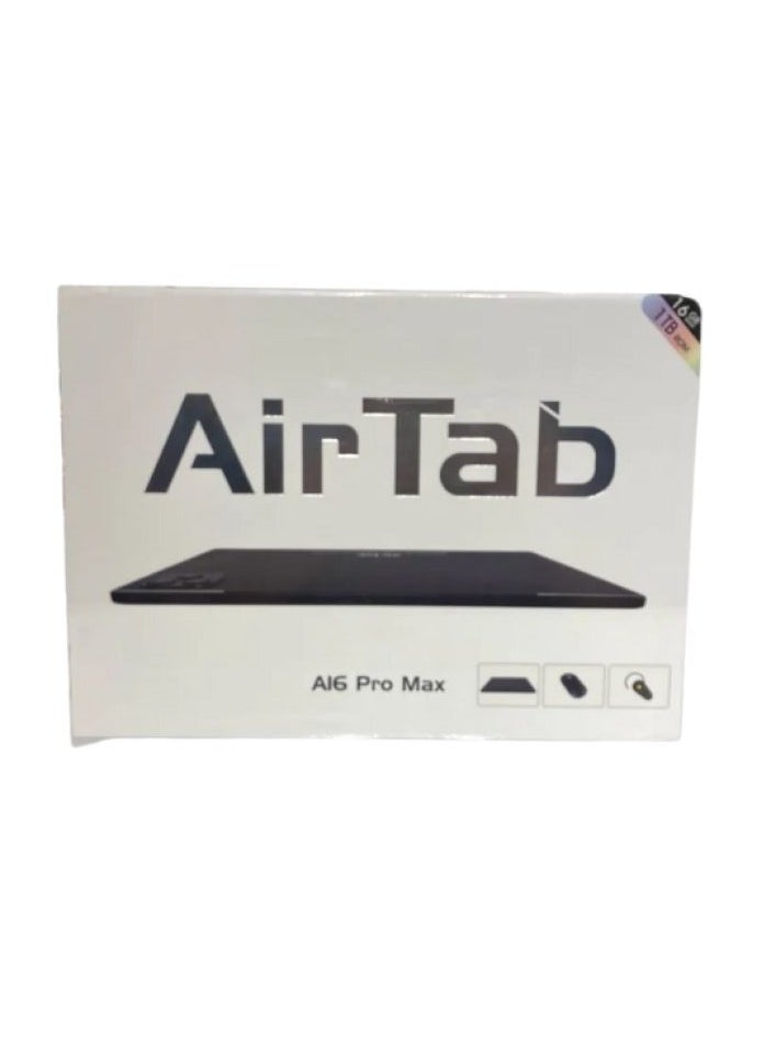 AirTab - A16 Pro Max 5G Smart Tablet with 10.1 Inch Display 16GB RAM 1TB ROM 10000mAh Battery with Wireless Arabic Keyboard Gold - Image 1