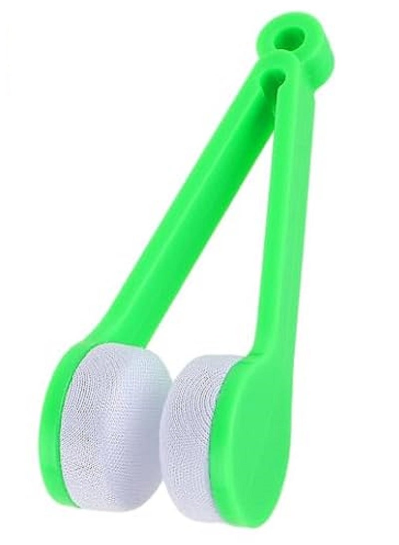 Mini Sun Glasses Eyeglass Microfiber Spectacles Cleaner Soft Brush Cleaning Tool Green  - Image 1