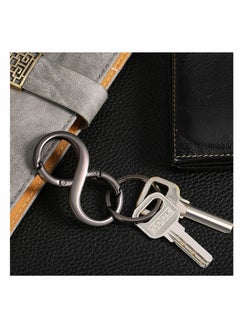 2 Pcs Car Key Chains, 8 Shape Car Detachable Key Chains Zinc Alloy Business Key Rings with 4 Extra Key Rings for Men and Women (Black + Silver ) - pzsku/Z0A1493788B35513BA572Z/45/_/1717031162/1f057ff0-c7f0-4252-86a2-c3a43b6d5456