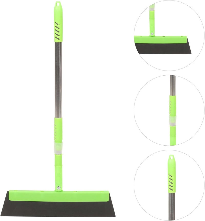 Multi-Function Floor Squeegee Broom with Scraper Household Floor Sweeper for Hair and Water Removal Green Cleaning Tool for Bathroom Kitchen - Image 5