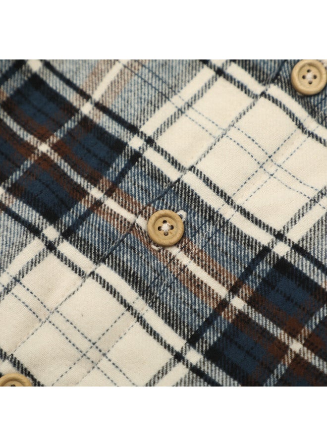 Zara Kids Retro Trend Classic Checkered Patchwork Warm Cotton Long Sleeve Lapel Jacket - Image 5