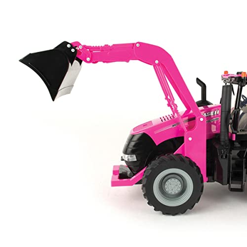 ERTL 116 Big Farm Case IH Magnum Pink Tractor with Loader and Lights Sounds - Image 5