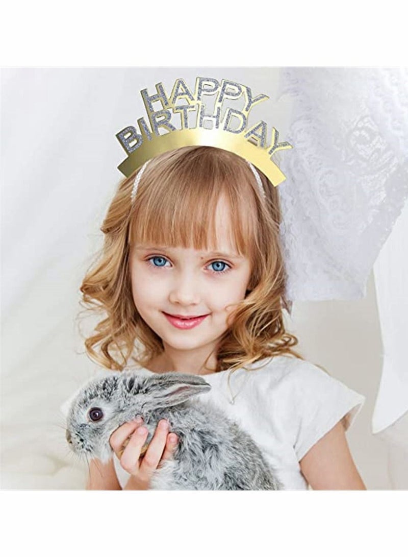 SYOSI 12 Pack Happy Birthday Headbands, Birthday Party Hats for Kids and Adults Classroom School VBS Party Supplies Paper Birthday Crowns for Classroom, Birthday Crown Set, Classroom Party Decor - Image 5