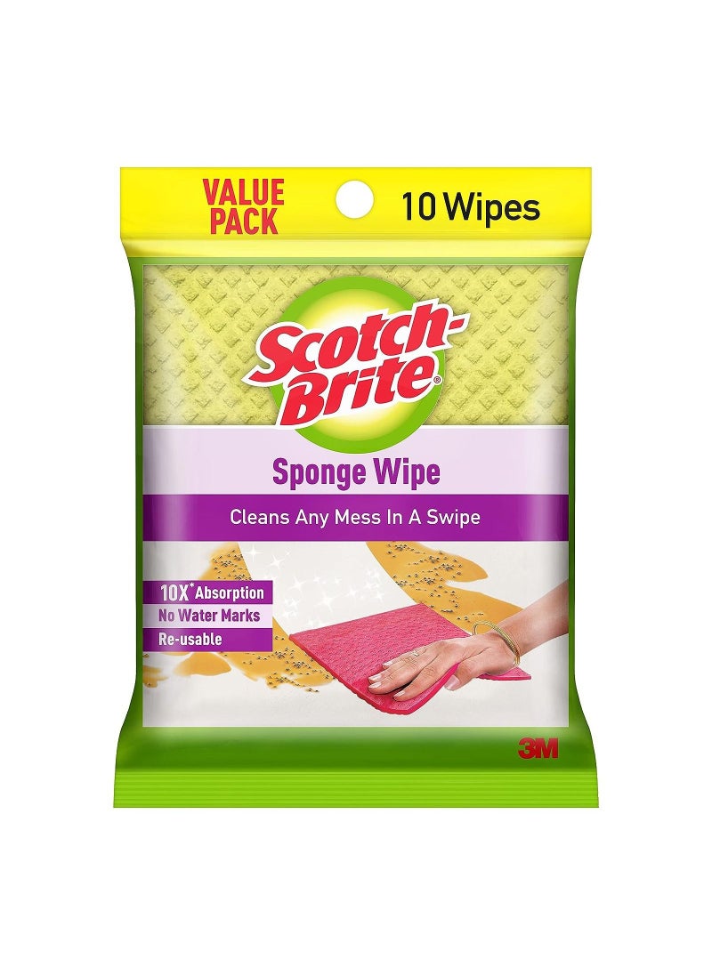 Scotch  - Scotch Brite Sponge Wipe reusable superior quality kitchen cleaning sponge-Trusted performance Easy to use Low maintenance multi surface safe - Image 1