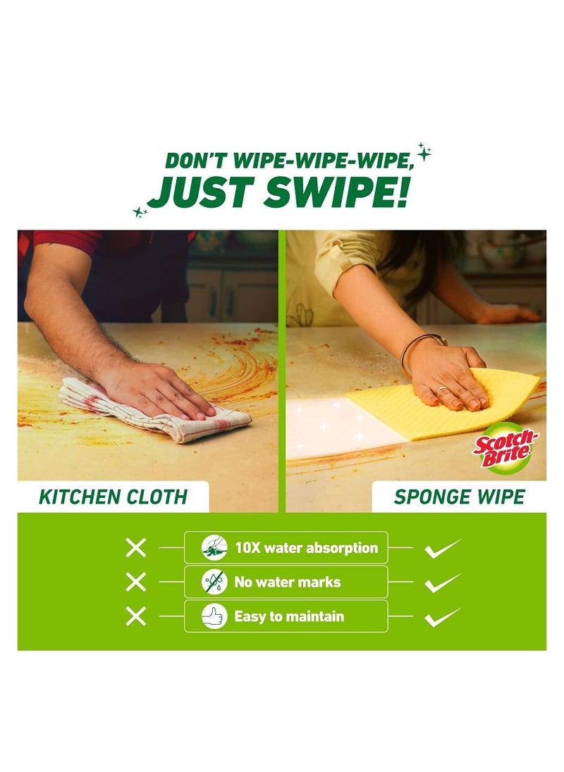 Scotch  - Scotch Brite Sponge Wipe reusable superior quality kitchen cleaning sponge-Trusted performance Easy to use Low maintenance multi surface safe - Image 1