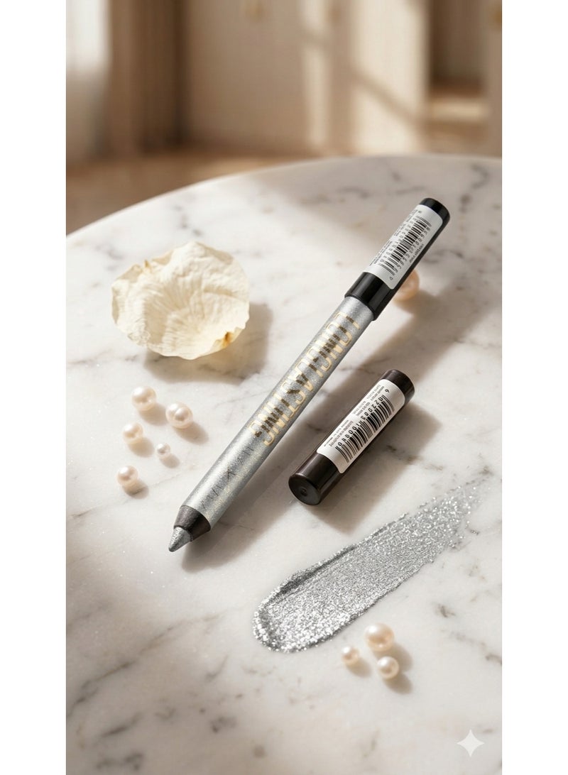 Professional Longlasting Eye Pencil - Shade 109 Metallic Silver - 2-in-1 Kohl & Highlighter - Waterproof - Image 2