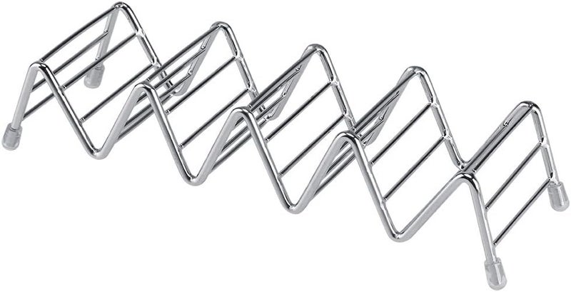 klarako Wave Shape Stainless Steel Taco Holder,Rustproof Chic Display Tray Bracket for Mexican Food Taco Placing (#2) - Image 2