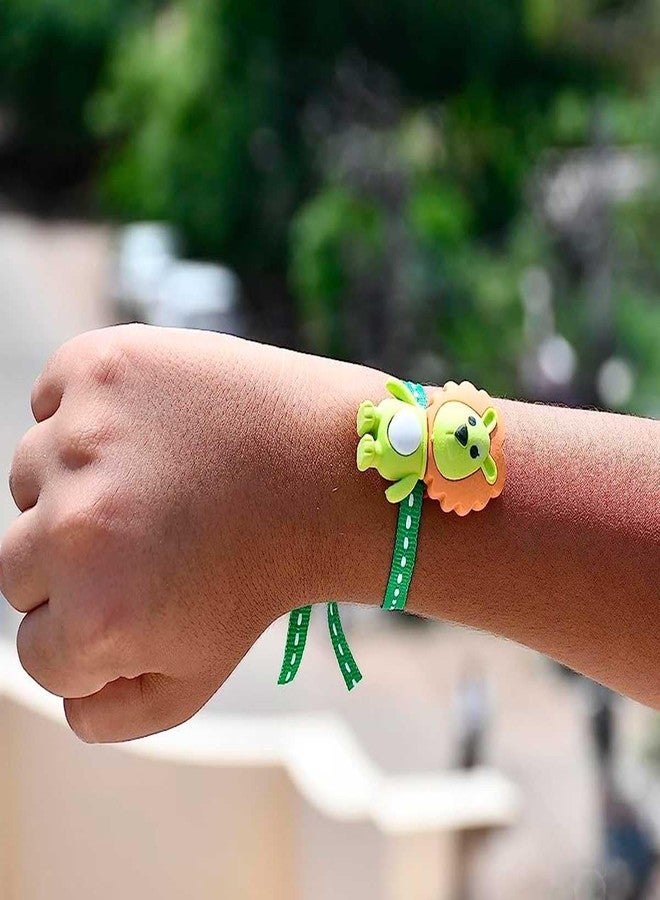 Natali Traders Rakhi for Brother Kids Pack of 4 with Gift Popet Pop Toys - 4 Cartoon Character Rakhi for Bhaiya and 4 Popet Pop KeyChain for Boys- Girls - Kids-Younger Brother - Image 4
