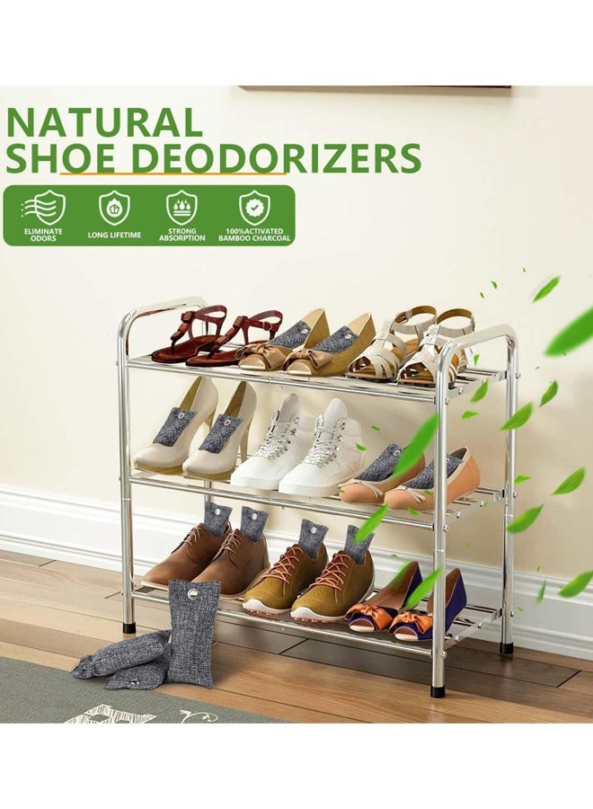 4 Pack Activated Charcoal Odor Absorber Bamboo Charcoal Air Purifying Bags Odor Eliminator Air Freshener Deodorizer for Shoe Closet, Car, Basement - Image 3