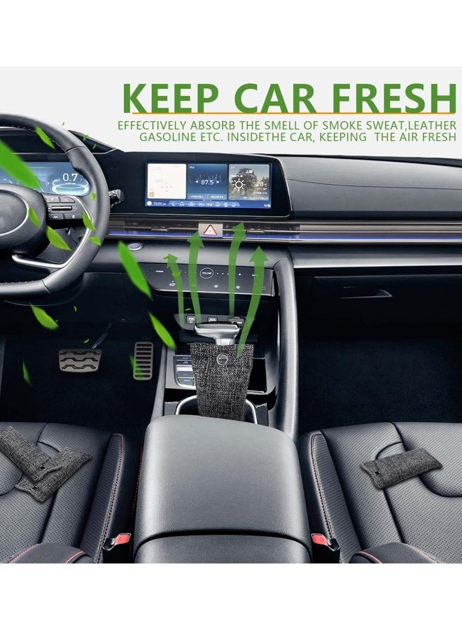 4 Pack Activated Charcoal Odor Absorber Bamboo Charcoal Air Purifying Bags Odor Eliminator Air Freshener Deodorizer for Shoe Closet, Car, Basement - Image 4