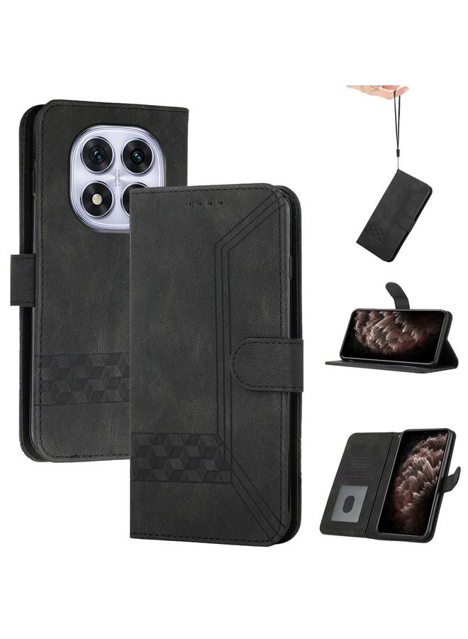 S-TOP Case For Redmi Note 14 Pro 4G Cubic Skin Feel Flip Leather Phone Case - Image 1