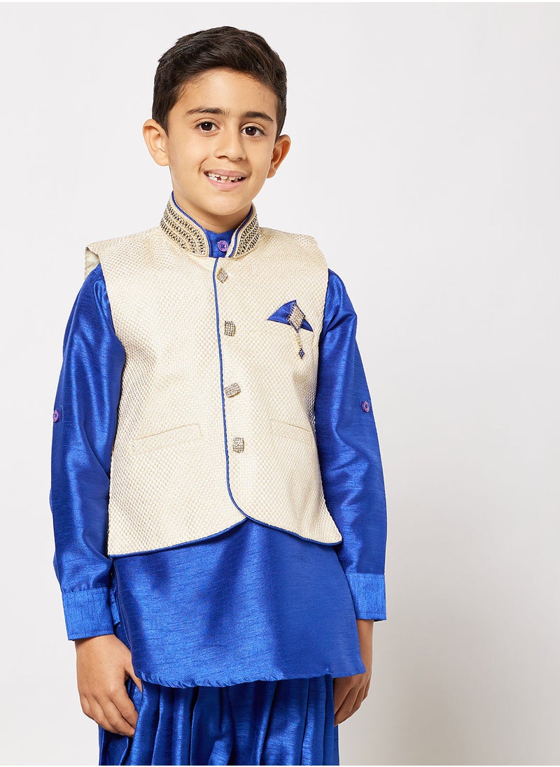 AJ Dezines - Boys Kurta Pyjama and Waistcoat Set - Image 1