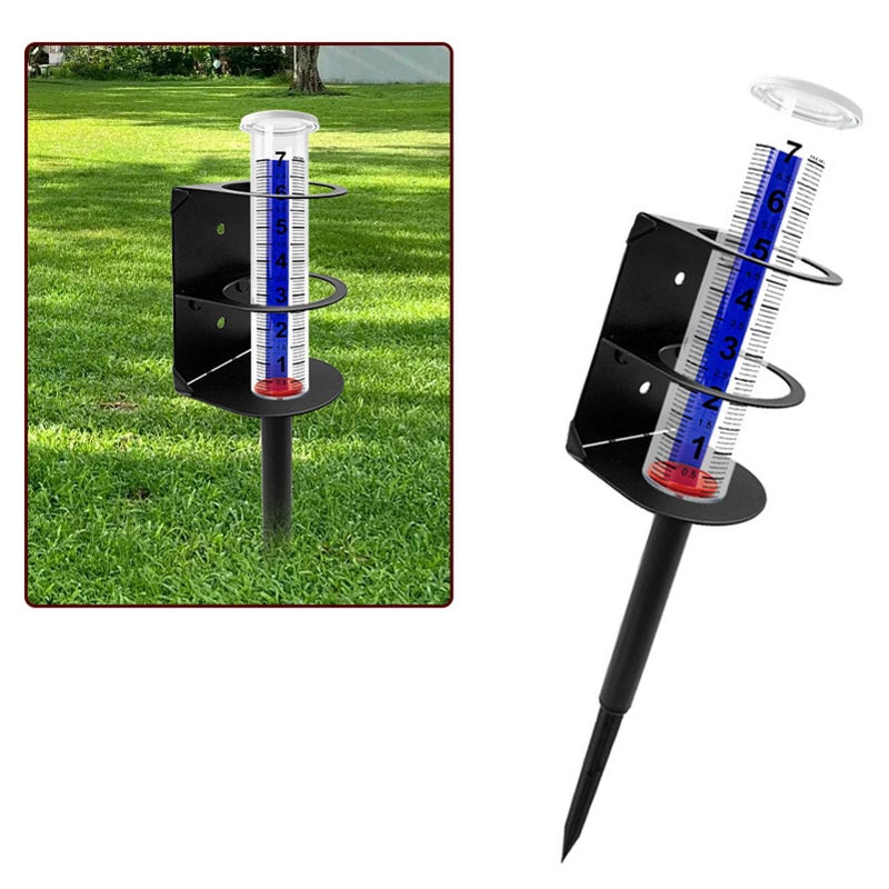 Large Number Rain Gauge Outdoor Decorative Rain Measure with Metal Stake 7 Inch PP Tube - Image 5